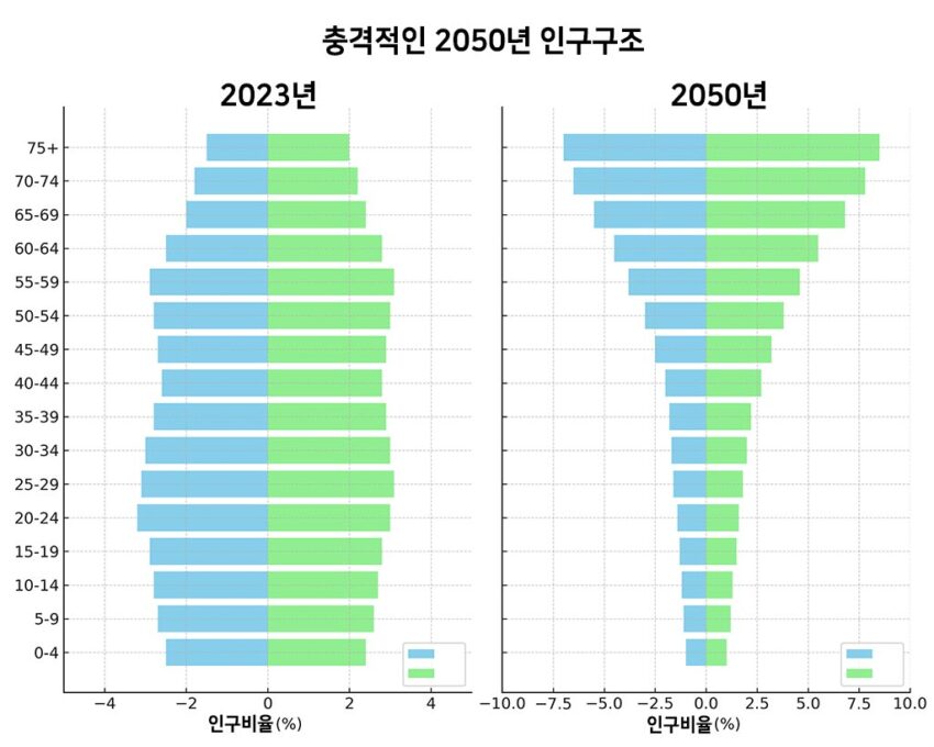 충격적인 2050년 대한민국 인구구조, 미래 대한민국의 현실은?