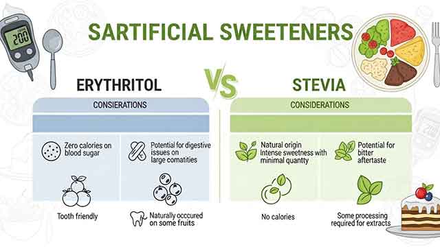 인공감미료 안전성 완벽 가이드: 에리스리톨·스테비아, 당뇨 환자가 꼭 알아야 할 사실