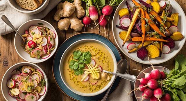 일교차 큰 날 면역력 높이는 뿌리 채소 요리법: 더덕·도라지·연근 영양 가이드