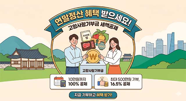 내 돈 안 들이고 26만 원 번다고? 고향사랑기부금 세액공제 44% 구간과 숨은 꿀팁 총정리