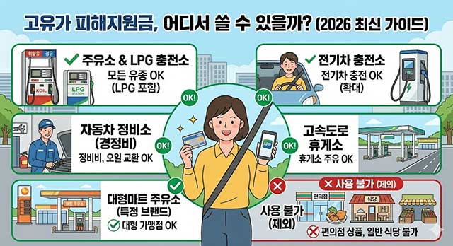 [2026 최신] 고유가 피해지원금 주유소 매출액 제한 해제! 대형·직영 주유소 사용처 및 결제 Q&A 총정리